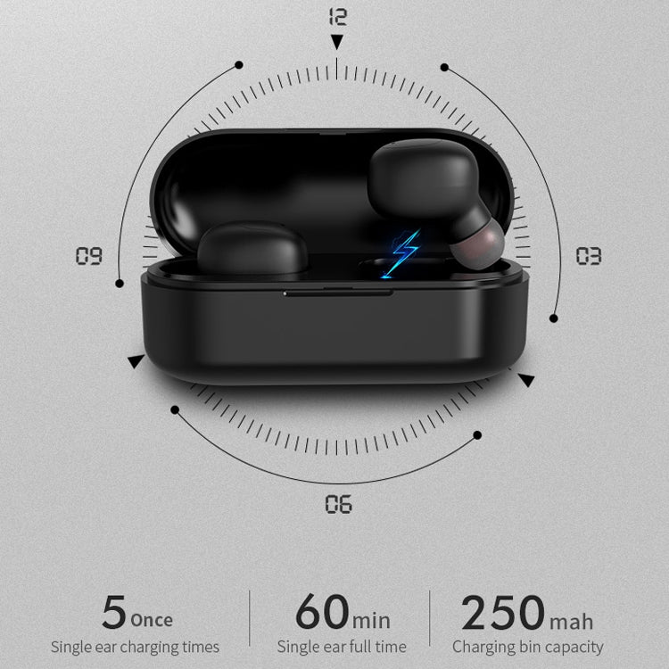 P1 TWS Bluetooth 5.0 Binaural Stereo Wireless Sports Bluetooth Earphone(Black) - TWS Earphone by PMC TechLife | Online Shopping South Africa | PMC TechLife