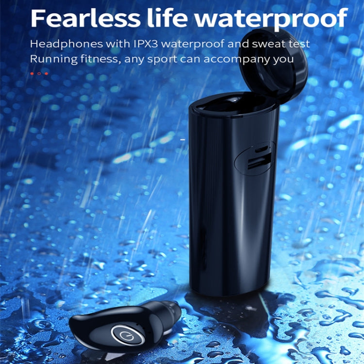 V21 Mini Single Ear Stereo Bluetooth V5.0 Wireless Earphones with Charging Box(White) - Bluetooth Earphone by PMC TechLife | Online Shopping South Africa | PMC TechLife