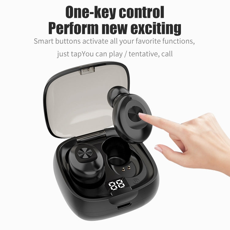 XG-8 TWS Digital Display Touch Bluetooth Earphone with Magnetic Charging Box(Black) - TWS Earphone by PMC TechLife | Online Shopping South Africa | PMC TechLife