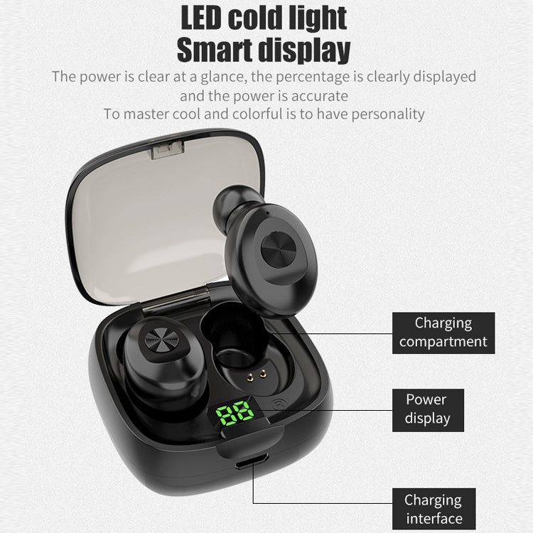 XG-8 TWS Digital Display Touch Bluetooth Earphone with Magnetic Charging Box(White) - TWS Earphone by PMC TechLife | Online Shopping South Africa | PMC TechLife