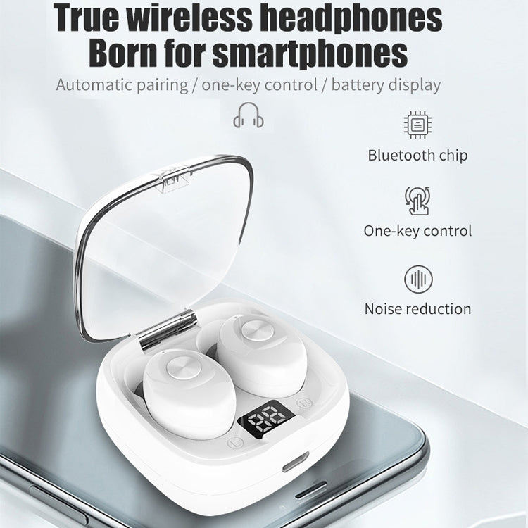 XG-8 TWS Digital Display Touch Bluetooth Earphone with Magnetic Charging Box(White) - TWS Earphone by PMC Jewellery | Online Shopping South Africa | PMC Jewellery