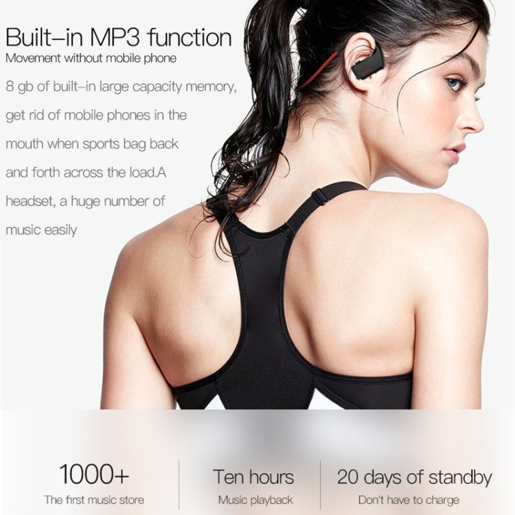J2 Bluetooth 4.2 Binaural Hanging Type Wireless Sports Bluetooth Earphone, Built-in Memory (Red) - Bluetooth Earphone by PMC TechLife | Online Shopping South Africa | PMC TechLife