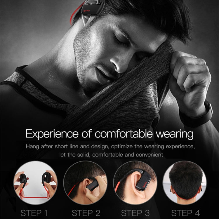 J2 Bluetooth 4.2 Binaural Hanging Type Wireless Sports Bluetooth Earphone, Built-in Memory (Red) - Bluetooth Earphone by PMC TechLife | Online Shopping South Africa | PMC TechLife