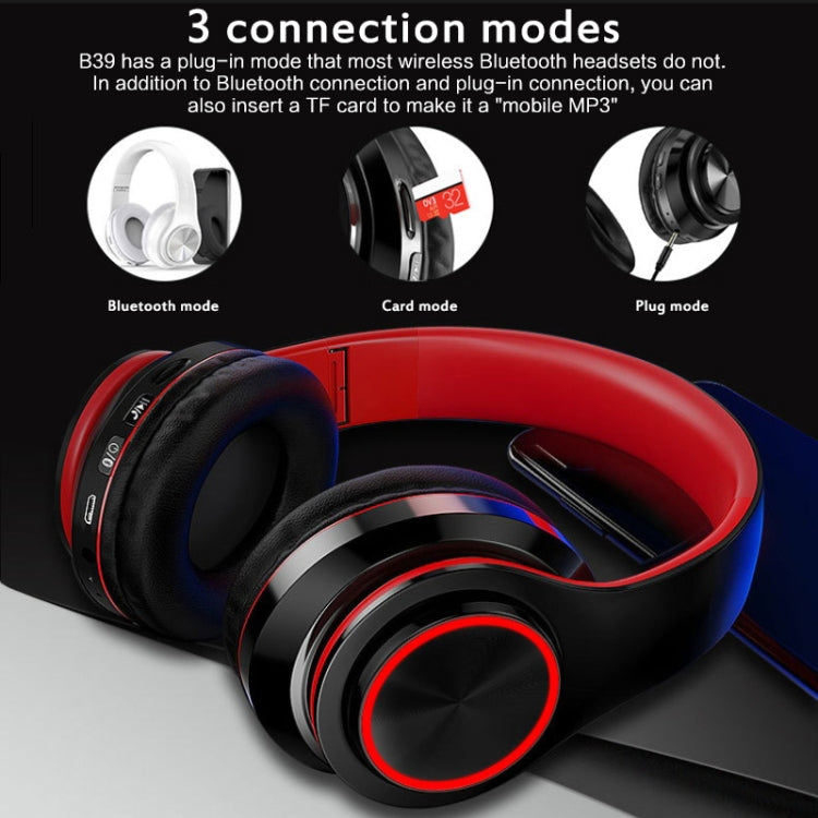 B39 Wireless Bluetooth V5.0 Headset (Red) - Headset & Headphone by PMC TechLife | Online Shopping South Africa | PMC TechLife
