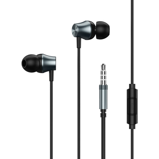 REMAX RM-202 In-Ear Stereo Metal Music Earphone with Wire Control + MIC, Support Hands-free(Tarnish) - Normal Style Earphone by REMAX | Online Shopping South Africa | PMC Jewellery