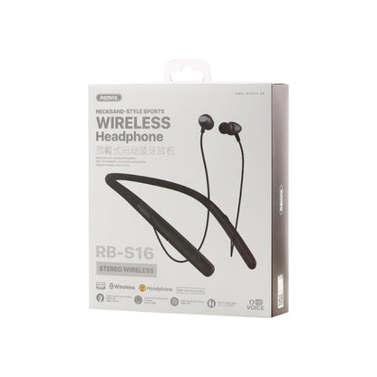 REMAX RB-S16 Wireless Neck-mounted Sports V4.2 Bluetooth Earphone (Black) - Neck-mounted Earphone by REMAX | Online Shopping South Africa | PMC Jewellery