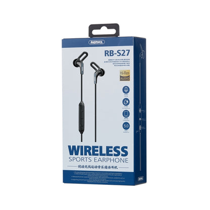 REMAX RB-S27 Sports Music Bluetooth V5.0 Wireless Earphone, Support Hands-free (Black) - Neck-mounted Earphone by REMAX | Online Shopping South Africa | PMC Jewellery | Buy Now Pay Later Mobicred