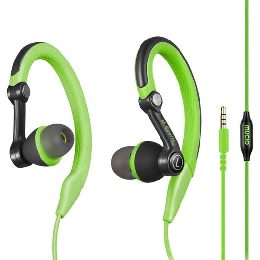 Mucro MB-232 Running In-Ear Sport Earbuds Earhook Wired Stereo Headphones for Jogging Gym(Green) - Sport Earphone by Mucro | Online Shopping South Africa | PMC Jewellery