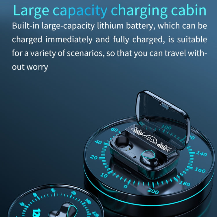 M10 Bluetooth 5.1 TWS Digital Display Wireless Bluetooth Earphone with Charging Box, Support Touch & Siri & Battery Display(Black) - TWS Earphone by PMC TechLife | Online Shopping South Africa | PMC TechLife