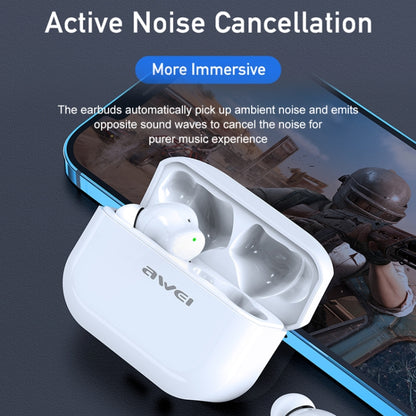 awei TA1 Bluetooth V5.0 Ture Wireless Sports ANC Noise Cancelling IPX4 Waterproof TWS Headset with Charging Case - TWS Earphone by awei | Online Shopping South Africa | PMC Jewellery