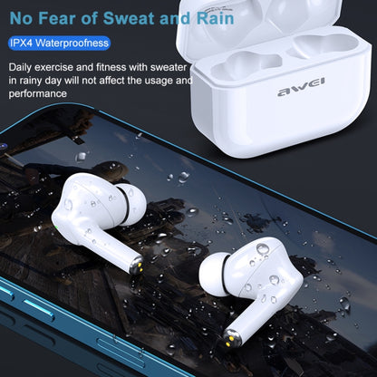 awei TA1 Bluetooth V5.0 Ture Wireless Sports ANC Noise Cancelling IPX4 Waterproof TWS Headset with Charging Case - TWS Earphone by awei | Online Shopping South Africa | PMC Jewellery