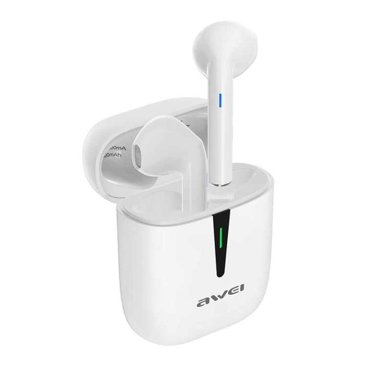 awei T21 Bluetooth V5.0 Ture Wireless Sports TWS Headset with Charging Case (White) - TWS Earphone by awei | Online Shopping South Africa | PMC Jewellery