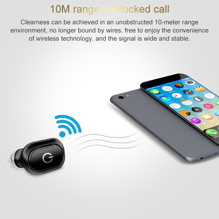 H58 Bluetooth 4.1 Single In-ear Invisible Wireless Bluetooth Earphone(Black) - Bluetooth Earphone by PMC TechLife | Online Shopping South Africa | PMC TechLife