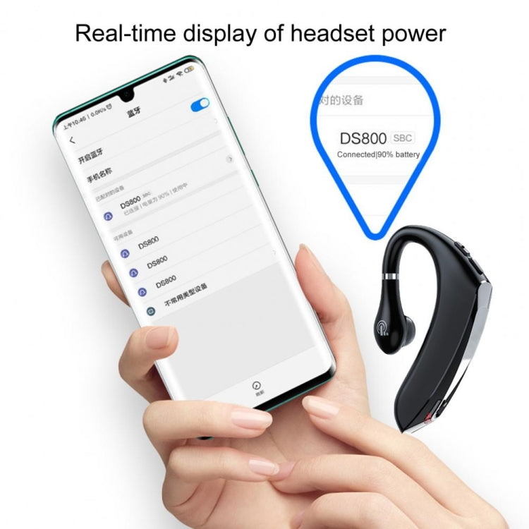 DS800 Bluetooth 5.0 Universal Hanging Ear Style Business Sports Wireless Bluetooth Earphone, Upgrade Version (Red) - Bluetooth Earphone by PMC TechLife | Online Shopping South Africa | PMC TechLife