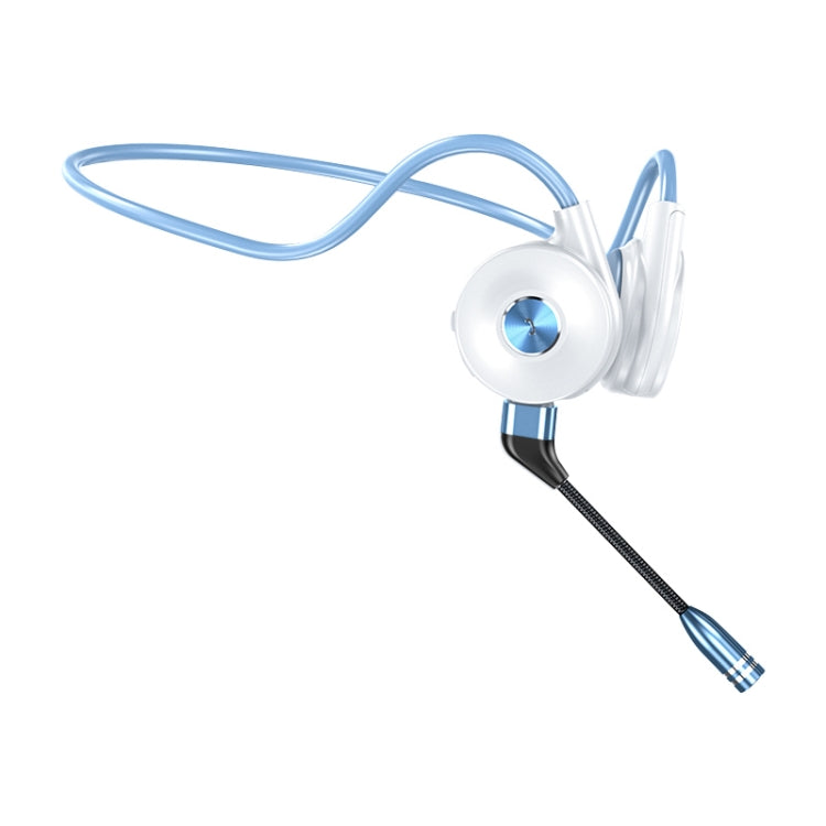 M-1 Back-mounted Touch Noise Reduction Bone Conduction Bluetooth Earphone with Detachable Microphone (Blue) - Headset & Headphone by PMC TechLife | Online Shopping South Africa | PMC TechLife