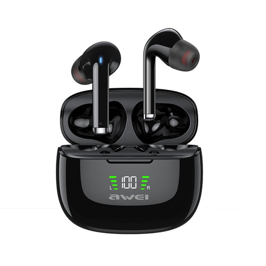 awei TA8 Bluetooth 5.2 ANC Active Noise Reduction Wireless Bluetooth Earphone (Black) - Bluetooth Earphone by awei | Online Shopping South Africa | PMC Jewellery