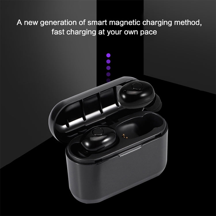 DT-4 IPX Waterproof Bluetooth 5.0 Wireless Bluetooth Earphone with 350mAh Magnetic Charging Box, Support for Calling(Black) - Bluetooth Earphone by PMC Jewellery | Online Shopping South Africa | PMC Jewellery