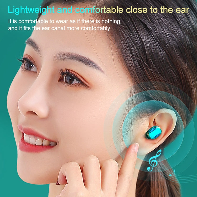 A22 English Version Pull-out Digital Display Bluetooth Earphone with Magnetic Charging Box, Support Touch Light & Power Bank (Pink) - Bluetooth Earphone by PMC TechLife | Online Shopping South Africa | PMC TechLife