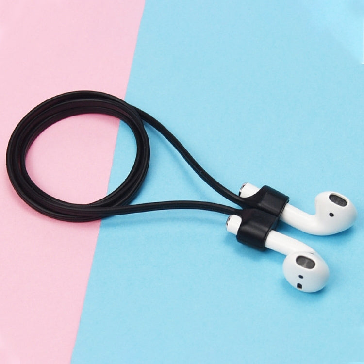 Wireless Bluetooth Headset Anti-lost Rope Magnetic Silicone Lanyard for Apple AirPods 1 / 2(Black) - Anti-lost & Holder by PMC Jewellery | Online Shopping South Africa | PMC Jewellery