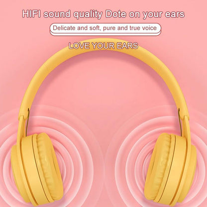 Y08 Hifi Sound Quality Macaron Bluetooth Headset, Supports Calling & TF Card & 3.5mm AUX (Pink) - Headset & Headphone by PMC Jewellery | Online Shopping South Africa | PMC Jewellery