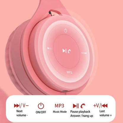 Y08 Hifi Sound Quality Macaron Bluetooth Headset, Supports Calling & TF Card & 3.5mm AUX (White) - Headset & Headphone by PMC Jewellery | Online Shopping South Africa | PMC Jewellery