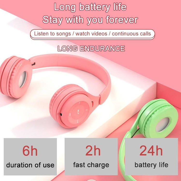 Y08 Hifi Sound Quality Macaron Bluetooth Headset, Supports Calling & TF Card & 3.5mm AUX (White) - Headset & Headphone by PMC TechLife | Online Shopping South Africa | PMC TechLife