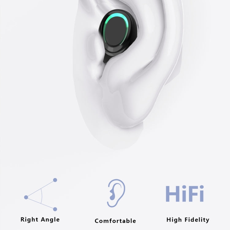 MD06 Mini In-ear TWS Wireless Touch Digital Display Bluetooth Earphone (White) - TWS Earphone by PMC Jewellery | Online Shopping South Africa | PMC Jewellery