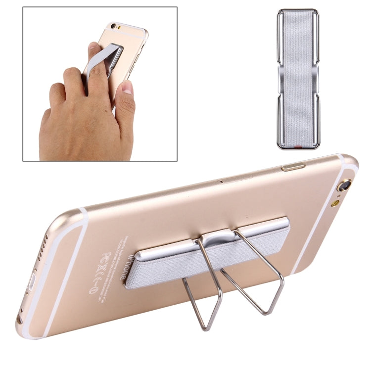 2 in 1 Adjustable Universal Mini Adhesive Holder Stand + Slim Finger Grip, Size: 7.3 x 2.2 x 0.3 cm(Grey) - Ring Holder by PMC TechLife | Online Shopping South Africa | PMC TechLife