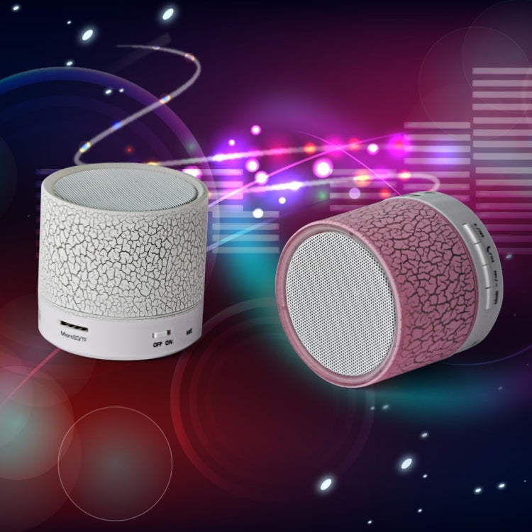 A9 Mini Portable Glare Crack Bluetooth Stereo Speaker with LED Light, Built-in MIC, Support Hands-free Calls & TF Card(Blue) - Mini Speaker by PMC Jewellery | Online Shopping South Africa | PMC Jewellery