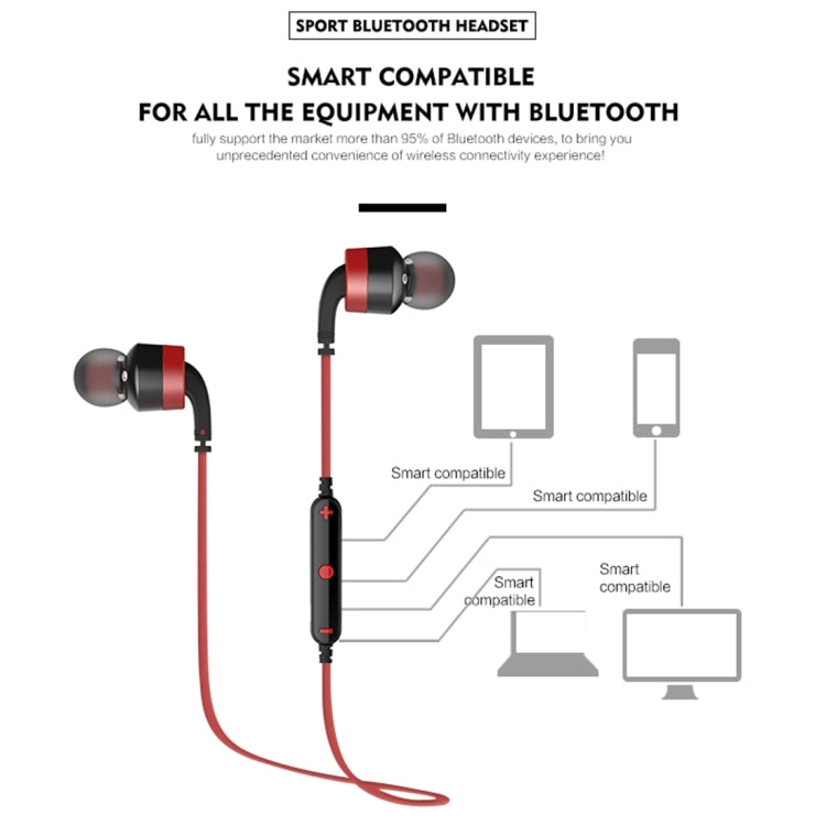 AWEI A960BL Wireless Sport Bluetooth Earphone with Wire Control, Support Handfree Call(Silver) - Bluetooth Earphone by awei | Online Shopping South Africa | PMC Jewellery | Buy Now Pay Later Mobicred