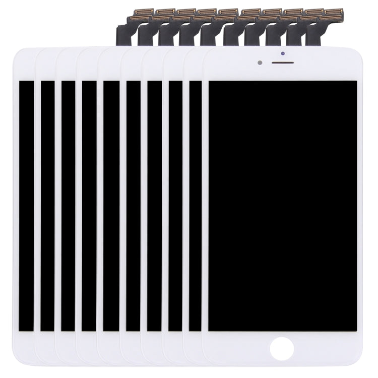 10 PCS TFT LCD Screen for iPhone 6 Plus Digitizer Full Assembly with Frame (White) - iPhone 6/6 Plus Parts by PMC Jewellery | Online Shopping South Africa | PMC Jewellery