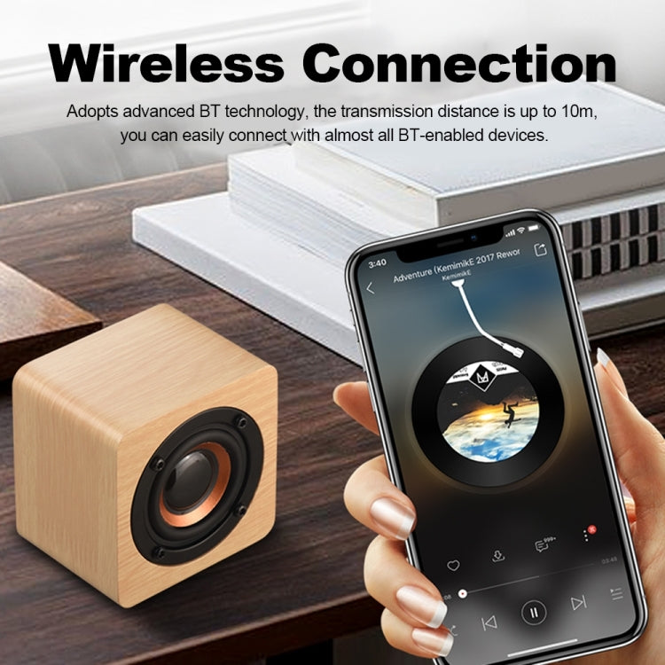 Q1 Wooden Mini Portable Mega Bass Wireless Bluetooth Speaker(Walnut wood) - Mini Speaker by PMC Jewellery | Online Shopping South Africa | PMC Jewellery