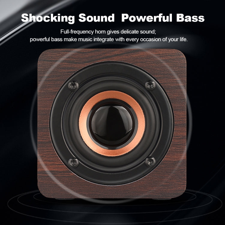 Q1 Wooden Mini Portable Mega Bass Wireless Bluetooth Speaker(Yellow) - Mini Speaker by PMC TechLife | Online Shopping South Africa | PMC TechLife