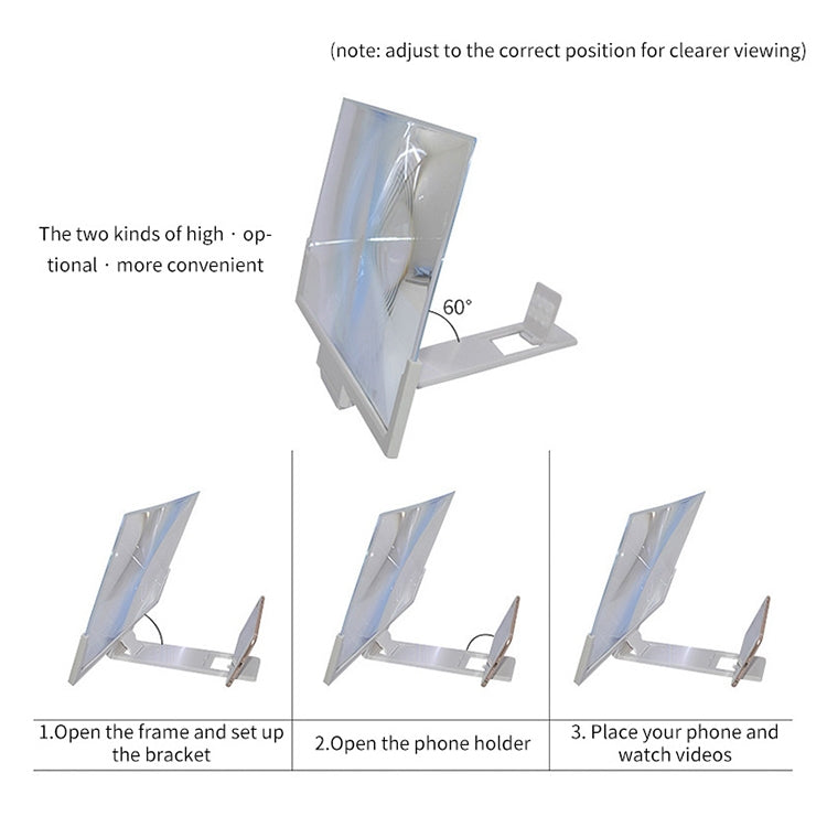 F3 14 inch Radiation Protection Universal Mobile Phone Screen Amplifier 3D HD Video Amplifier with Stand(Black) - Screen Magnifier by PMC Jewellery | Online Shopping South Africa | PMC Jewellery
