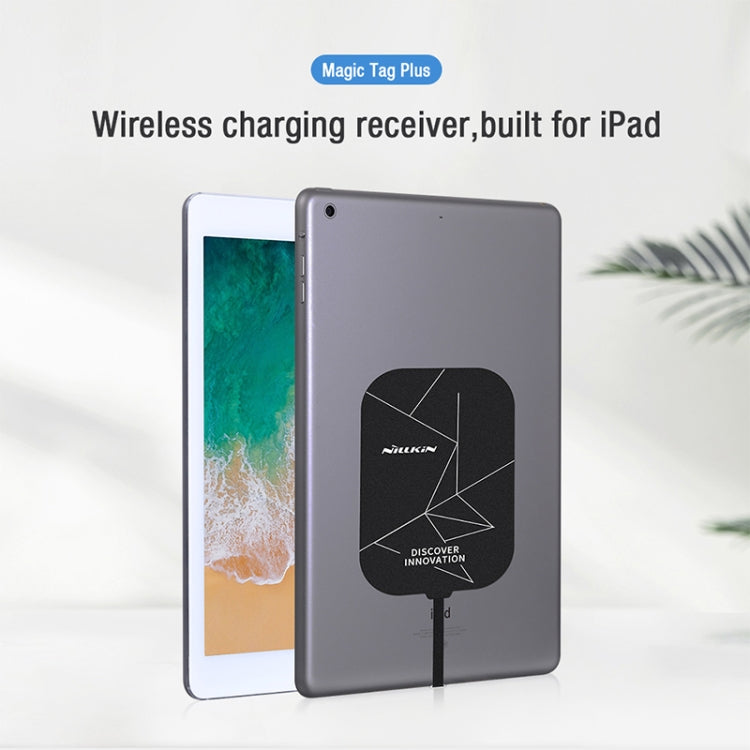 NILLKIN NKR01 For iPad 9.7 / 10.2 inch & iPad Air 10.5 inch & iPad Pro 10.5 inch Long Magic Tag Plus QI Standard Wireless Charging Receiver with 8 Pin Port - Wireless Charger Receiver by NILLKIN | Online Shopping South Africa | PMC Jewellery