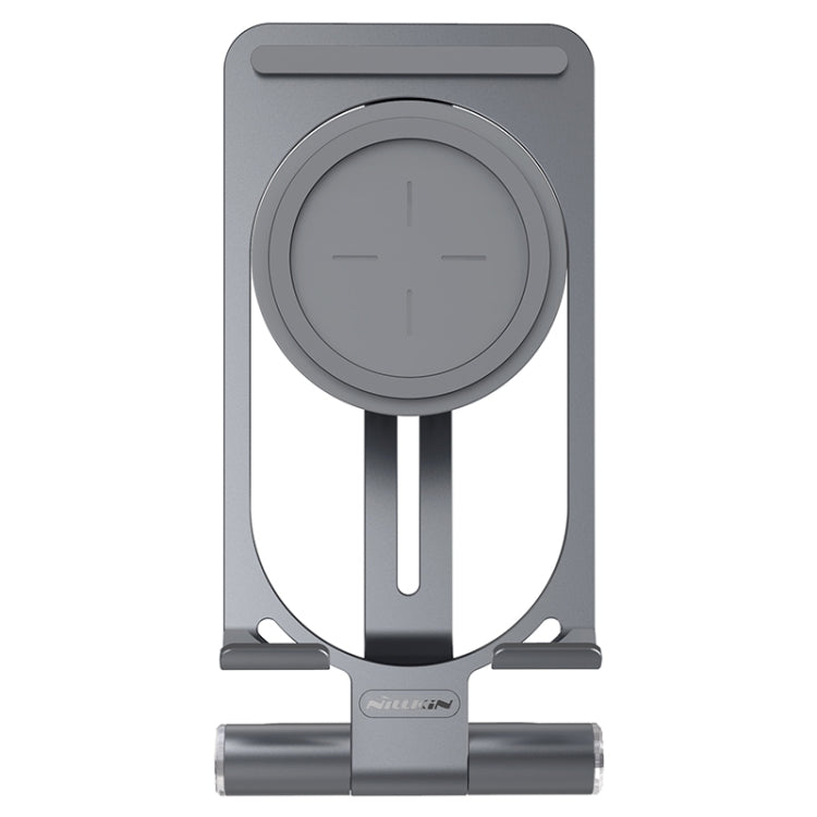 NILLKIN 2 in 1 15W PoweHold Mini Vertical Foldable Detachable Wireless Charger Mobile Phone Holder (Dark Gray) - Wireless Charger by NILLKIN | Online Shopping South Africa | PMC Jewellery