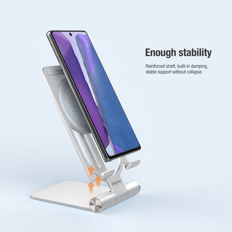 NILLKIN 2 in 1 15W PoweHold Mini Vertical Foldable Detachable Wireless Charger Mobile Phone Holder (Silver) - Wireless Charger by NILLKIN | Online Shopping South Africa | PMC Jewellery