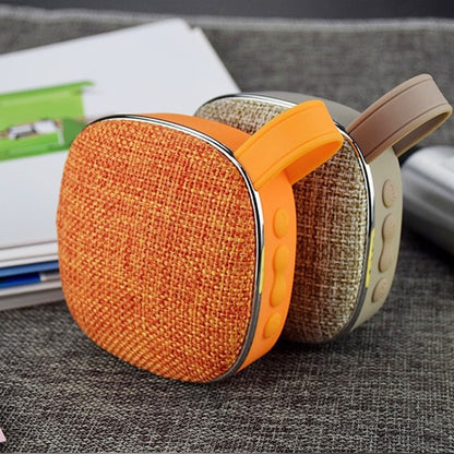 X25new Cloth Texture Square Portable Mini Bluetooth Speaker, Support Hands-free Call & TF Card & AUX(Orange) - Mini Speaker by PMC Jewellery | Online Shopping South Africa | PMC Jewellery