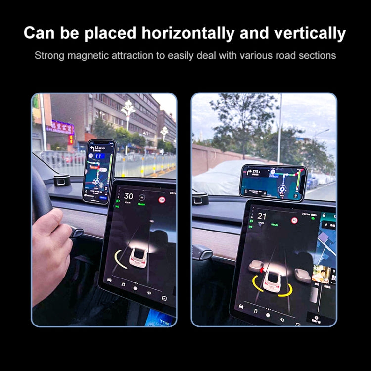 R-JUST HZ19 Car Mobile Phone Magnetic Bracket (White) - Universal Car Holders by R-JUST | Online Shopping South Africa | PMC TechLife | Buy Now Pay Later Mobicred