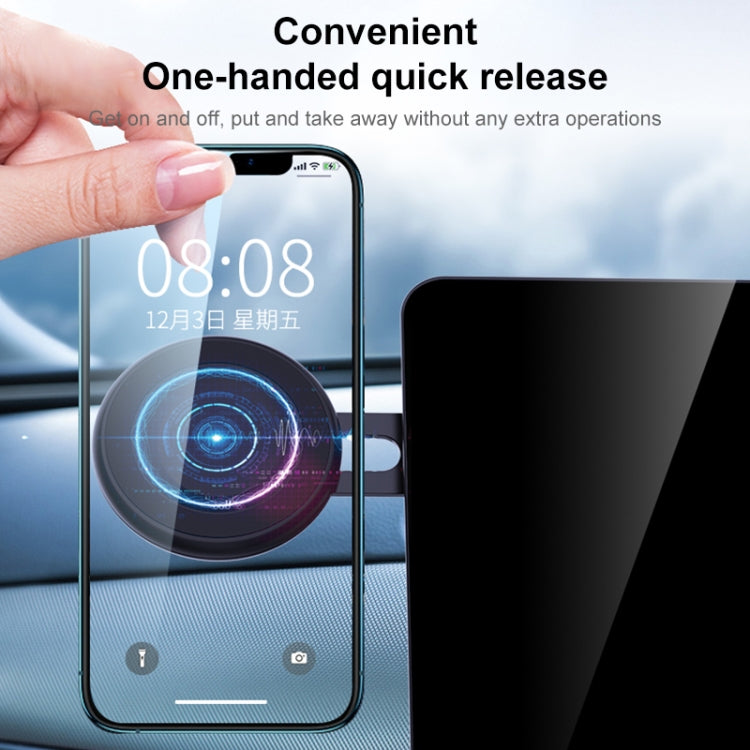 R-JUST HZ19 Car Mobile Phone Magnetic Bracket (White) - Universal Car Holders by R-JUST | Online Shopping South Africa | PMC TechLife | Buy Now Pay Later Mobicred