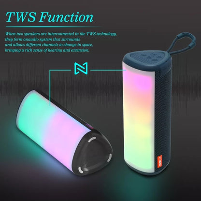 T&G TG357 Portable Wireless Bluetooth Speaker Outdoor Subwoofer with RGB Colorful Light & TWS(Red) - Desktop Speaker by T&G | Online Shopping South Africa | PMC Jewellery