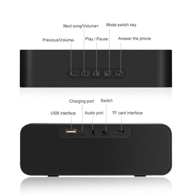 SC211 Pro Outdoor Multi-function Card Wireless Bluetooth Speaker Standard Edition (Black) - Desktop Speaker by PMC TechLife | Online Shopping South Africa | PMC TechLife