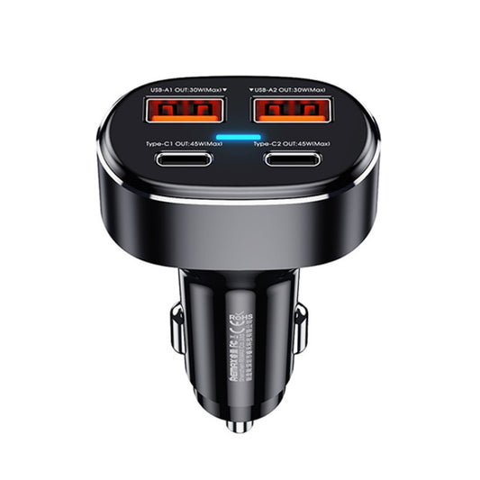REMAX RCC329 DUKE Series 4 in 1 Car 75W PD Fast Charger with Indicator Light - Car Charger by REMAX | Online Shopping South Africa | PMC Jewellery
