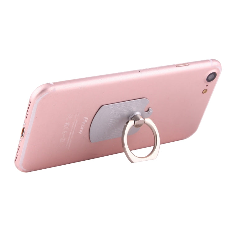 Cmzact CPS-2in1 2 in 1 Eagle Shape 360 Degrees Rotation Magnetic Phone Ring Stent Car Hook Mount(Silver) - Ring Holder by PMC TechLife | Online Shopping South Africa | PMC TechLife