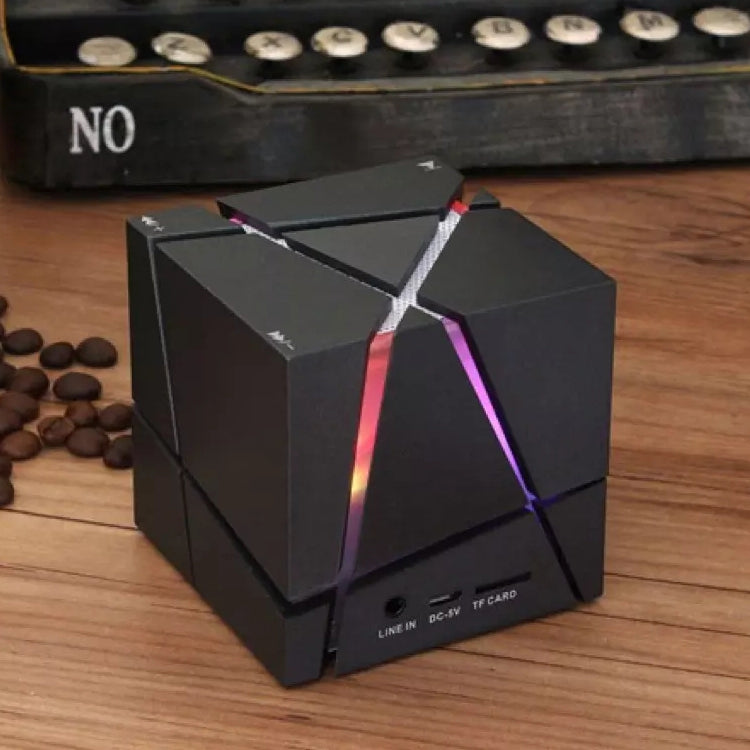 Qone 2 Cube Mini Portable Card Wireless Bluetooth Speaker(Black) - Mini Speaker by PMC TechLife | Online Shopping South Africa | PMC TechLife
