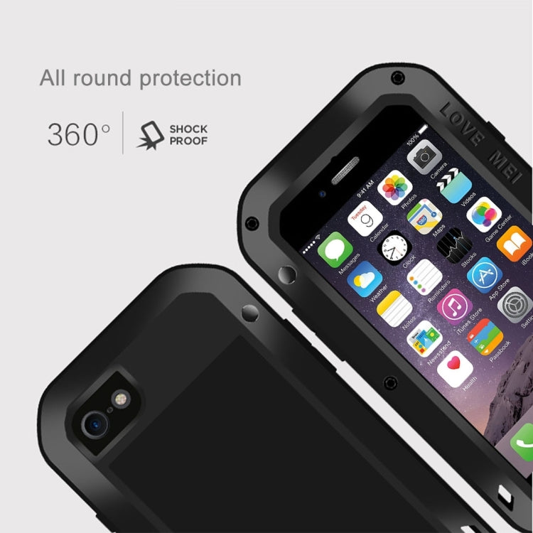 LOVE MEI for  iPhone 7 Professional and Powerful Dustproof Shockproof Anti-slip Metal Protective Case(Black) - More iPhone Cases by LOVE MEI | Online Shopping South Africa | PMC Jewellery | Buy Now Pay Later Mobicred