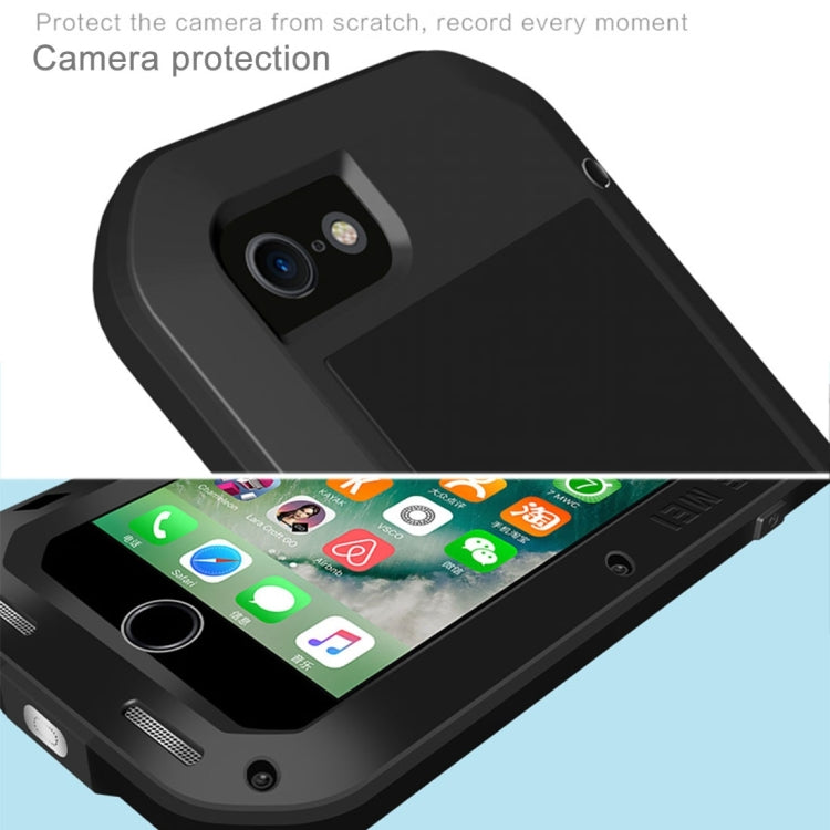 LOVE MEI for  iPhone 7 Professional and Powerful Dustproof Shockproof Anti-slip Metal Protective Case(Black) - More iPhone Cases by LOVE MEI | Online Shopping South Africa | PMC Jewellery | Buy Now Pay Later Mobicred