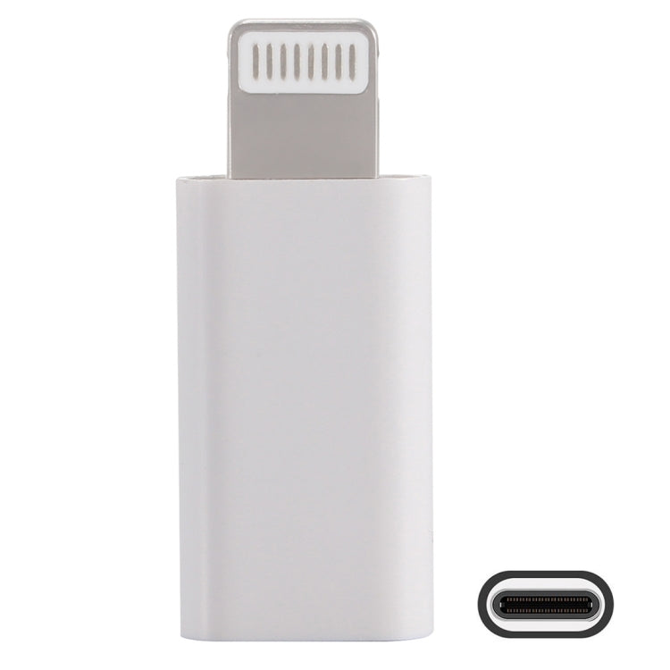 ENKAY Hat-Prince HC-6 Mini ABS USB-C / Type-C 3.1 to 8 Pin Port Connector Adapter(White) - Converter & Adapter by ENKAY | Online Shopping South Africa | PMC Jewellery | Buy Now Pay Later Mobicred