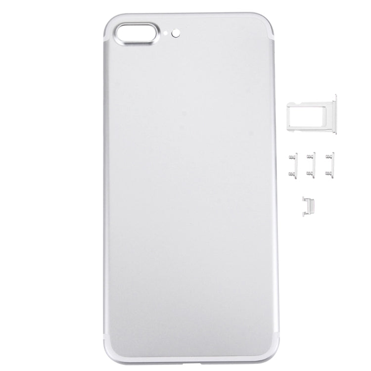 5 in 1 for iPhone 7 Plus (Back Cover + Card Tray + Volume Control Key + Power Button + Mute Switch Vibrator Key) Full Assembly Housing Cover(Silver) - Back Cover by PMC Jewellery | Online Shopping South Africa | PMC Jewellery