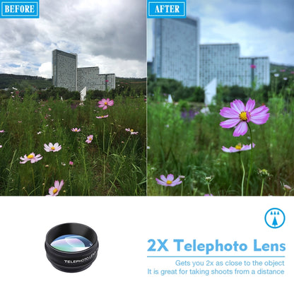 APEXEL APL-DG10 Macro Wide-angle Fisheye Telephoto CPL Flow Filter Radial Filter Star Filter Kaleidoscope 3 & 6 Lens Kit, For iPhone, Samsung, Huawei, Xiaomi, HTC and Other Smartphones, Ultra-thin Digital Camera - Combination Lens by APEXEL | Online Shopping South Africa | PMC Jewellery